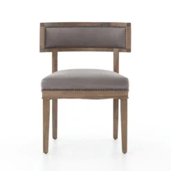 Dining Chairs-Kirkland's Home Dark Moon Canvas Upholstered Dining Chair Gray