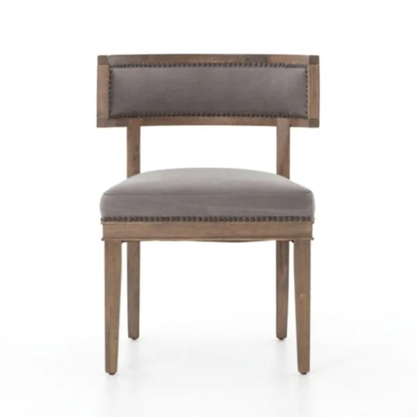 Dining Chairs-Kirkland's Home Dark Moon Canvas Upholstered Dining Chair Gray