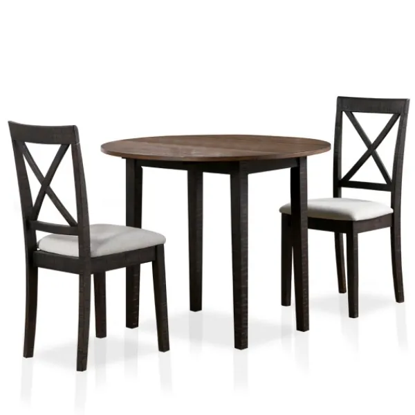 Dining Tables-Kirkland's Home Dark Oak And Walnut 3-Pc. Dining Set Brown