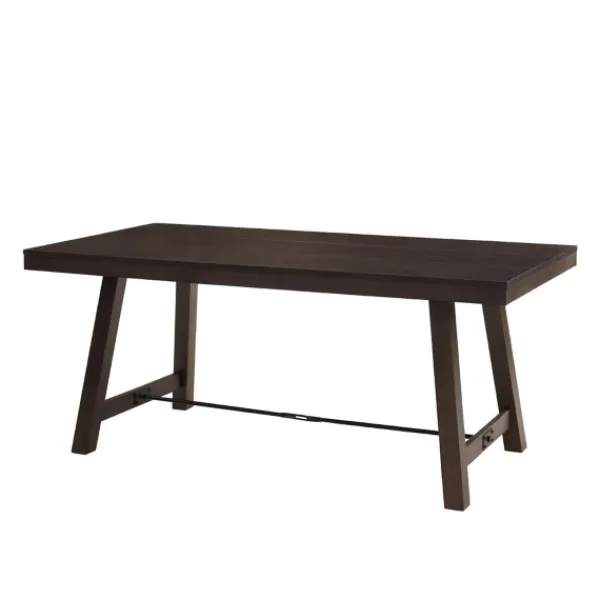 Dining Tables-Kirkland's Home Dark Oak Wood Rustic Dining Table