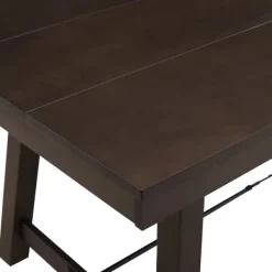 Dining Tables-Kirkland's Home Dark Oak Wood Rustic Dining Table
