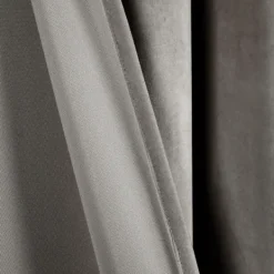 Curtains & Drapes-Kirkland's Home Dark Prima Velvet Curtain Panel Set, 108 In. Gray