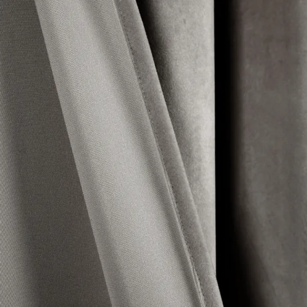 Curtains & Drapes-Kirkland's Home Dark Prima Velvet Curtain Panel Set, 108 In. Gray