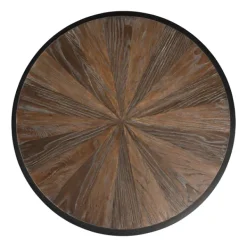 Accent & End Tables-Kirkland's Home Dark Reclaimed Elm Wood Drum Accent Table