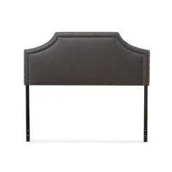 Beds & Headboards-Kirkland's Home Dark Scalloped Corner Queen Headboard Gray