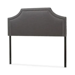 Beds & Headboards-Kirkland's Home Dark Scalloped Corner Queen Headboard Gray