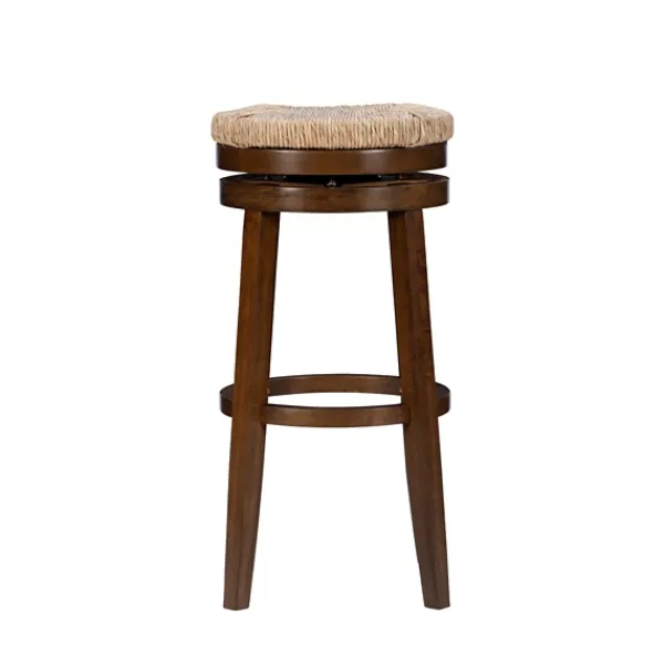 Bar Stools & Counter Height Stools-Kirkland's Home Dark Seagrass Swivel Bar Stool Brown