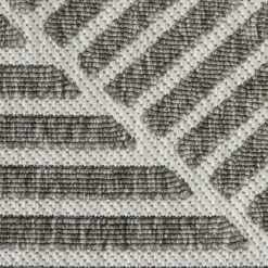 Outdoor Rugs-Kirkland's Home Dark Square Diamond Outdoor Area Rug, 5X7 Gray