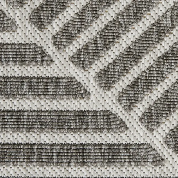 Outdoor Rugs-Kirkland's Home Dark Square Diamond Outdoor Area Rug, 5X7 Gray