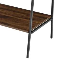 Bookshelves-Kirkland's Home Dark Walnut Industrial Ladder Shelf Brown