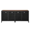 Cabinets & Sideboards-Kirkland's Home Dark Walnut Industrial Sideboard Cabinet Brown