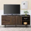 Tv Stands & Media Consoles-Kirkland's Home Dark Walnut Mid-Century 4-Door Tv Stand Brown