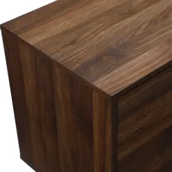 Tv Stands & Media Consoles-Kirkland's Home Dark Walnut Mid-Century 2-Door Media Cabinet Brown
