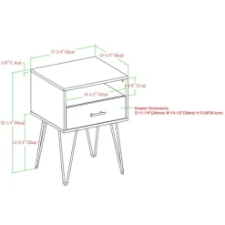 Accent & End Tables-Kirkland's Home Dark Walnut Modern Farmhouse Side Table Brown