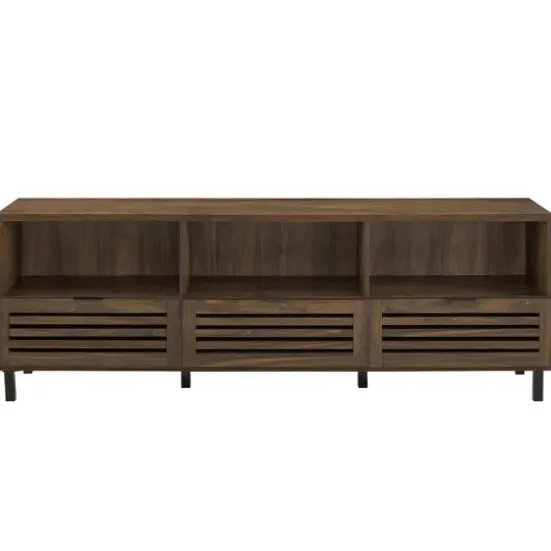 Tv Stands & Media Consoles-Kirkland's Home Dark Walnut Rustic Slat Door Tv Stand, 70 In. Brown