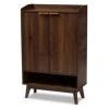 Entryway Furniture-Kirkland's Home Dark Walnut 5-Shelf Wooden Shoe Cabinet Brown