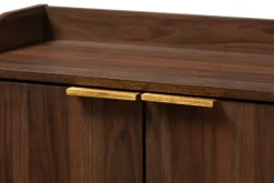 Entryway Furniture-Kirkland's Home Dark Walnut 5-Shelf Wooden Shoe Cabinet Brown