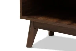 Entryway Furniture-Kirkland's Home Dark Walnut 5-Shelf Wooden Shoe Cabinet Brown