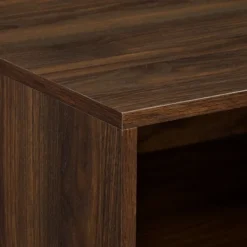 Nightstands-Kirkland's Home Dark Walnut Wood Open Cubby Nightstand Brown
