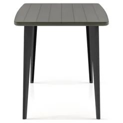 Dining Tables-Kirkland's Home Dark Wood And Metal Dining Table Gray