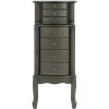Dressers & Chests-Kirkland's Home Dark Wood Flip Top Armoire Gray