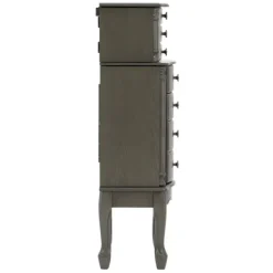 Dressers & Chests-Kirkland's Home Dark Wood Flip Top Armoire Gray