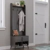 Entryway Furniture-Kirkland's Home Dark Wood Grain Hall Tree With Bench