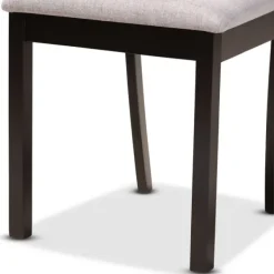 Dining Tables-Kirkland's Home Dark Wooden Splayed Base 5-Pc. Dining Set