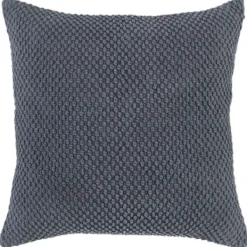 Pillows-Kirkland's Home Dark Woven Nubby Pillow Gray