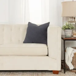 Pillows-Kirkland's Home Dark Woven Nubby Pillow Gray