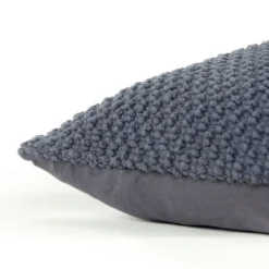 Pillows-Kirkland's Home Dark Woven Nubby Pillow Gray