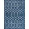 Outdoor Rugs-Kirkland's Home Davon Blue Moroccan Trellis Outdoor Rug, 5X8 Blue/Gray