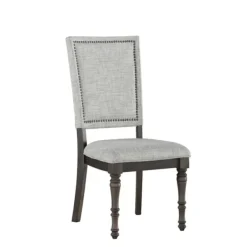 Dining Chairs-Kirkland's Home Dawson Upholstered Dining Chairs, Set Of 2 Gray