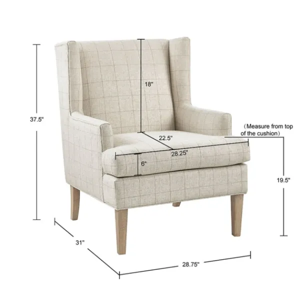 Accent Chairs-Kirkland's Home Decker Martha Stewart Accent Chair Ivory