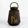 Lanterns-Kirkland's Home Decorative Pierced Metal Lantern, 12 In. Black