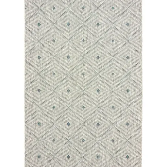 Outdoor Rugs-Kirkland's Home Deep Navy Trellis Outdoor Area Rug, 4X6 Blue/Gray