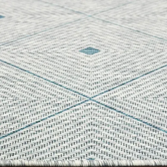 Outdoor Rugs-Kirkland's Home Deep Navy Trellis Outdoor Area Rug, 4X6 Blue/Gray