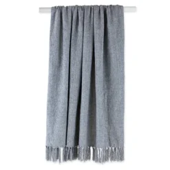 Blankets & Throws-Kirkland's Home Demin Chenille Fringe Throw Blue