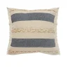 Pillows-Kirkland's Home Denim Blue Braided Stripe Throw Pillow, 20 In. Blue/Tan/Ivory