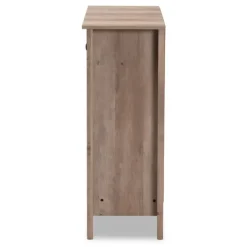Entryway Furniture-Kirkland's Home Derrique Wash Shoe Storage Cabinet Gray