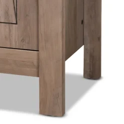 Entryway Furniture-Kirkland's Home Derrique Wash Shoe Storage Cabinet Gray