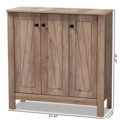 Entryway Furniture-Kirkland's Home Derrique Wash Shoe Storage Cabinet Gray