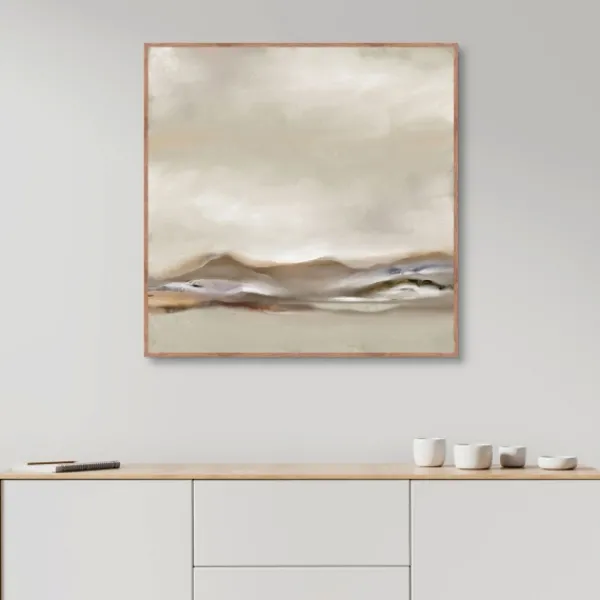 Canvas Art-Kirkland's Home Desert View Framed Canvas Art Print Gray