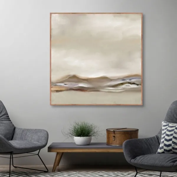 Canvas Art-Kirkland's Home Desert View Framed Canvas Art Print Gray