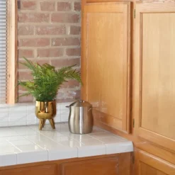 Arrangements & Greenery-Kirkland's Home Desktop Palm Plant In Gold Planter Green/Gold