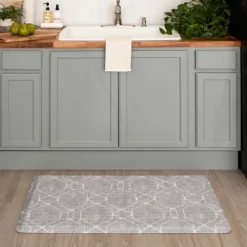 Kitchen & Floor Mats-Kirkland's Home Diamond Cushioned Kitchen Mat Gray