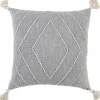 Pillows-Kirkland's Home Diamond Kantha Stitched Throw Pillow Gray