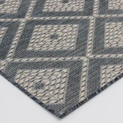 Outdoor Rugs-Kirkland's Home Diamond Lava Indoor/Outdoor Area Rug, 5X7 Blue