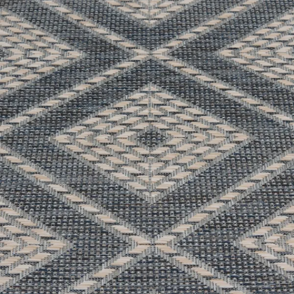 Outdoor Rugs-Kirkland's Home Diamond Lava Indoor/Outdoor Area Rug, 5X7 Blue