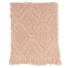 Blankets & Throws-Kirkland's Home Diamond Pattern Throw Blanket Pink